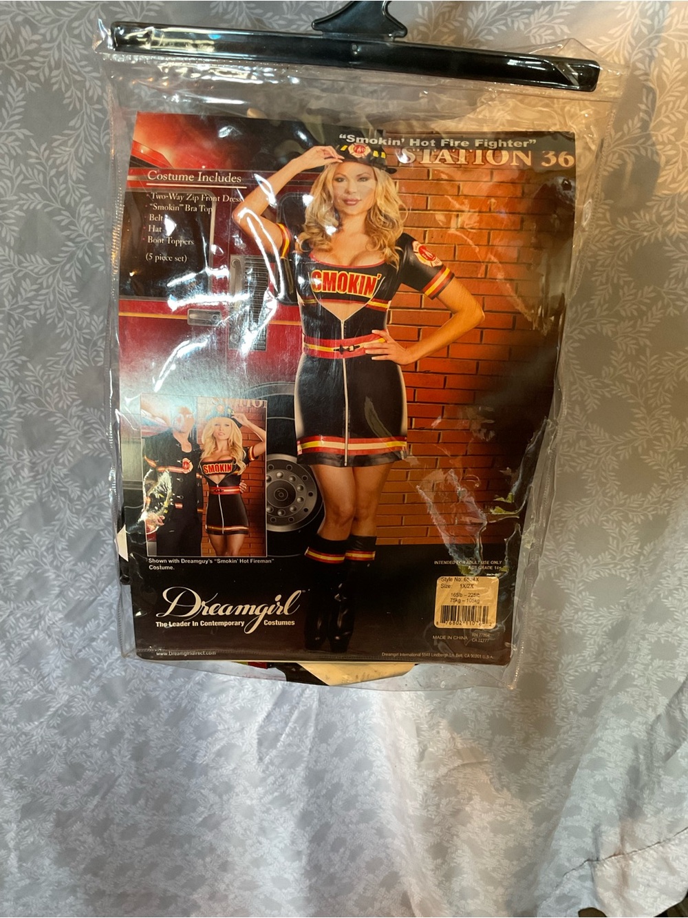 Dreamgirl Smokin' Fire Fighter Costume - Black & Red